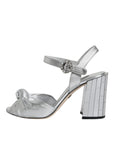 Dolce & Gabbana Silver Mirror Heels KEIRA Sandals Shoes