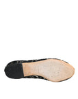 Dolce & Gabbana Black Lace Crystal Ballet Flats Loafer Shoes