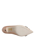 Dolce & Gabbana Beige Satin Crystal High Heels Pumps Shoes