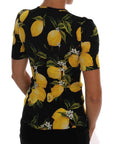 Dolce & Gabbana Sicilian Lemon Print Silk Blouse