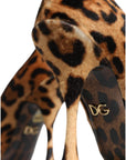 Dolce & Gabbana Brown Leopard Calf Hair Heels Pumps Shoes
