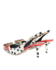 Dolce & Gabbana Multicolor Crystal Heels Slingback Shoes