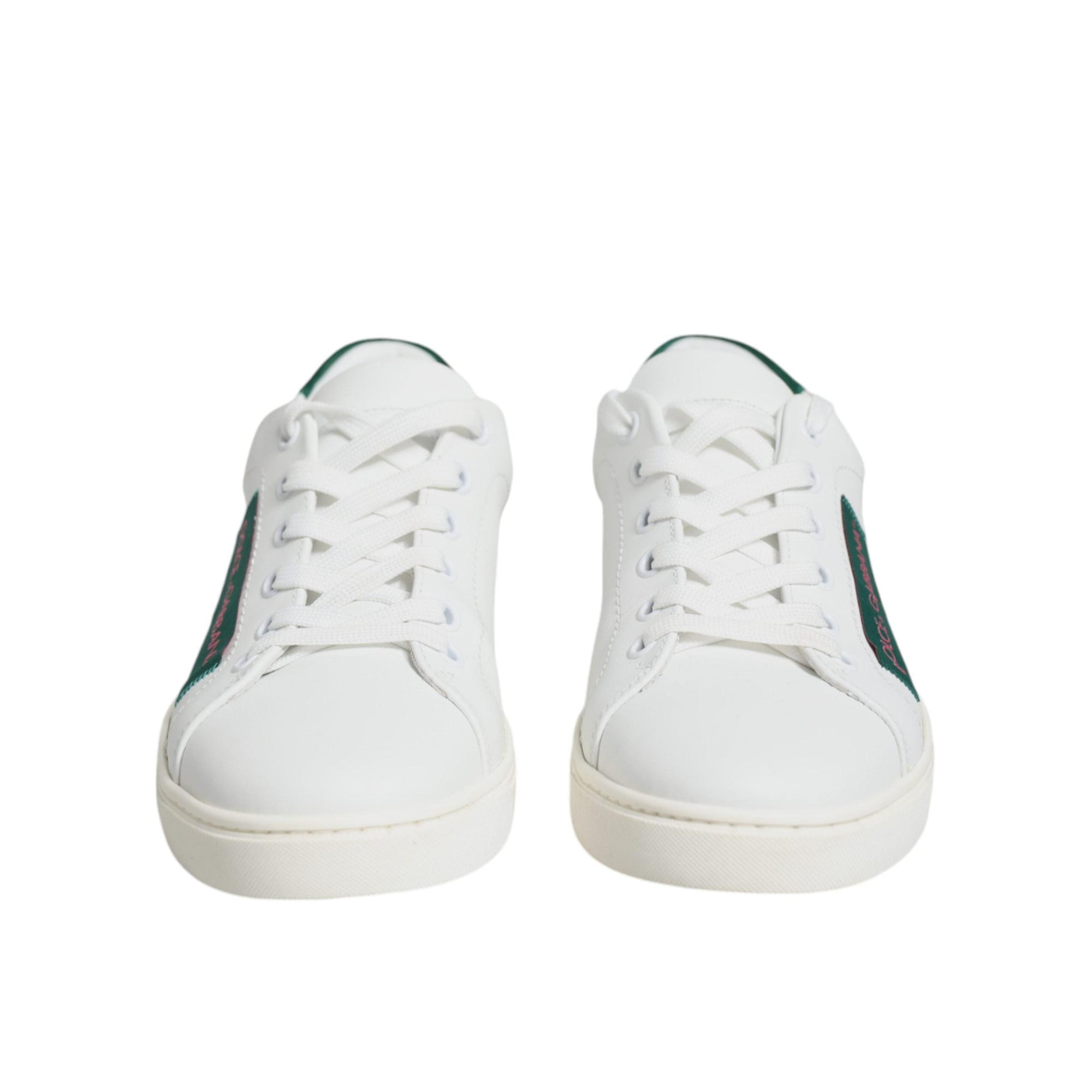 Dolce & Gabbana White London Calf Leather Sneakers Shoes