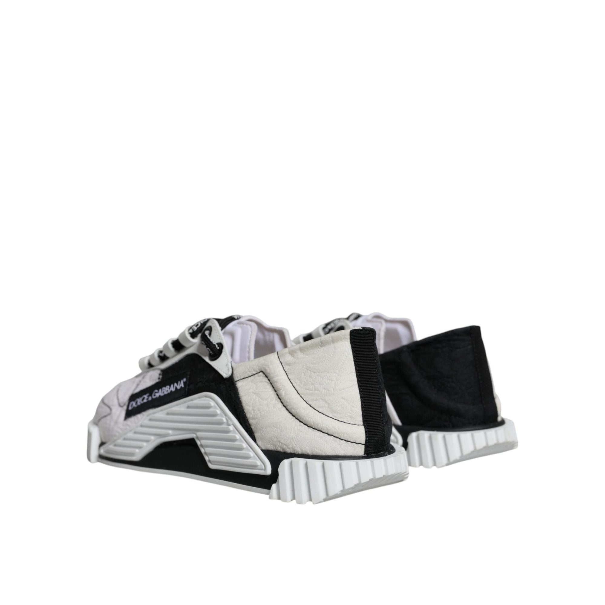 Dolce & Gabbana White Black Low Top NS1 Sneakers Shoes