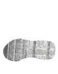Dolce & Gabbana Silver White Daymaster Low Top Sneakers Shoes