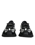 Dolce & Gabbana Black Logo Lace Up Low Top NS1 Sneakers Shoes