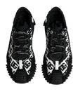 Dolce & Gabbana Black Logo Lace Up Low Top NS1 Sneakers Shoes