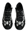 Dolce & Gabbana Black Logo Lace Up Low Top NS1 Sneakers Shoes