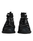 Dolce & Gabbana Black Sorrento Socks Logo Sneakers Shoes