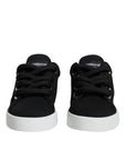 Dolce & Gabbana Black White Portofino Low Top Sneakers Shoes