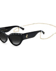 Jimmy Choo Black Haircalf Sunglasses