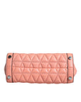 Michael Kors Peach Quilted Leather Logo Crossbody VIVIANNE Messenger Bag