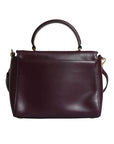 Michael Kors Purple Leather Logo Plaque Crossbody MINDY Satchel Bag