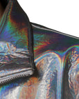 Dolce & Gabbana Silver Iridescent Full Zip Men Bomber Jacket