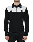 Dolce & Gabbana Black White DG Crown Full Zip Blouson Jacket