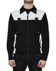 Dolce & Gabbana Black White DG Crown Full Zip Blouson Jacket