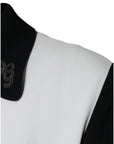 Dolce & Gabbana Black White DG Crown Full Zip Blouson Jacket