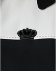 Dolce & Gabbana Black White DG Crown Full Zip Blouson Jacket