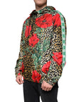 Dolce & Gabbana Multicolor Leopard Floral Hooded Jacket