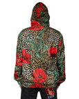 Dolce & Gabbana Multicolor Leopard Floral Hooded Jacket