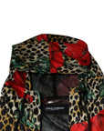 Dolce & Gabbana Multicolor Leopard Floral Hooded Jacket