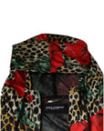 Dolce & Gabbana Multicolor Leopard Floral Hooded Jacket