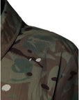 Dolce & Gabbana Multicolor Camouflage Collared Coat Jacket