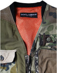 Dolce & Gabbana Multicolor Patchwork Sleeveless Vest Jacket