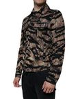 Dolce & Gabbana Brown Tiger Button Down Collared Jacket