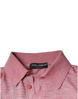 Dolce & Gabbana Pink Polyester Long Sleeve Men Polo T-shirt