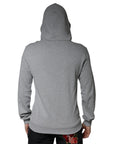 Dolce & Gabbana Gray Cotton Logo Hooded Sweatshirt Sweater