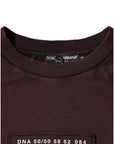Dolce & Gabbana Maroon Logo Crew Neck Men Sweatshirt Sweater