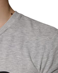 Dolce & Gabbana Gray Logo Print Crewneck Short Sleeve T-shirt