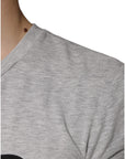 Dolce & Gabbana Gray Logo Print Crewneck Short Sleeve T-shirt