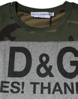 Dolce & Gabbana Multicolor Camouflage Cotton Crew Neck T-shirt