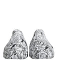 Dolce & Gabbana White Black Graffiti Daymaster Sneakers Shoes