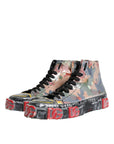 Dolce & Gabbana Multicolor Camouflage High Top Sneakers Shoes