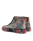 Dolce & Gabbana Multicolor Camouflage High Top Sneakers Shoes