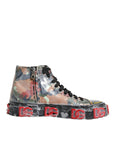 Dolce & Gabbana Multicolor Camouflage High Top Sneakers Shoes