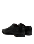Dolce & Gabbana Black Leather Derby Formal Dress Shoes