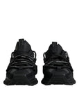 Dolce & Gabbana Black Low Top Space Lace Up Sneakers Shoes