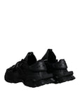 Dolce & Gabbana Black Low Top Space Lace Up Sneakers Shoes