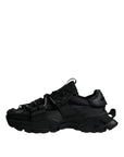 Dolce & Gabbana Black Low Top Space Lace Up Sneakers Shoes