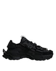 Dolce & Gabbana Black Low Top Space Lace Up Sneakers Shoes