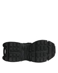 Dolce & Gabbana Black Low Top Space Lace Up Sneakers Shoes