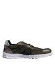 Dolce & Gabbana Multicolor Canvas Leather Low Top Sneaker Shoes