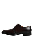 Dolce & Gabbana Black Leather Lace Up Men Derby Formal Shoes