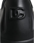 Dolce & Gabbana Black Foiled Rubber Toy Low Top Sneakers Shoes