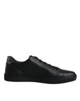 Dolce & Gabbana Black London Sacred Heart Men Sneakers Shoes