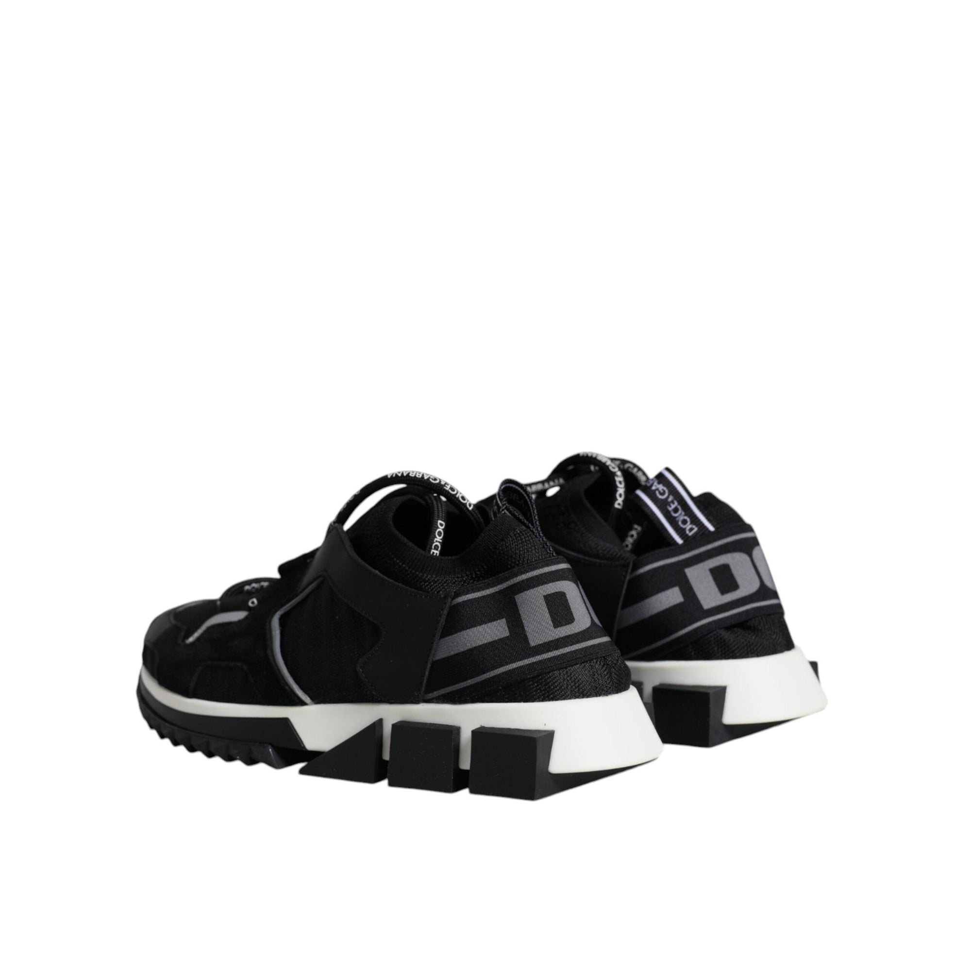 Dolce & Gabbana Black Mesh Sorrento Trekking Sneakers Shoes